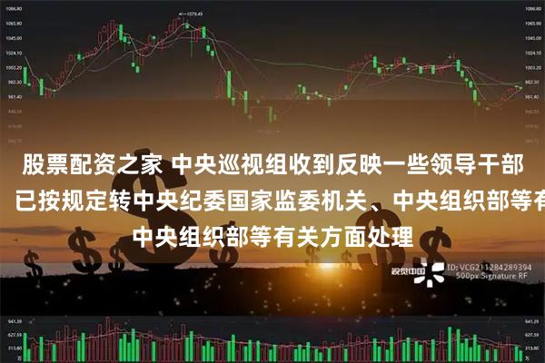 股票配资之家 中央巡视组收到反映一些领导干部的问题线索，已按规定转中央纪委国家监委机关、中央组织部等有关方面处理